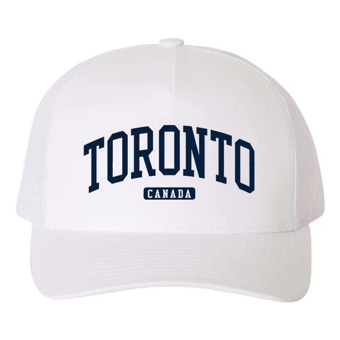 Toronto Canada College University Style Yupoong Adult 5-Panel Trucker Hat