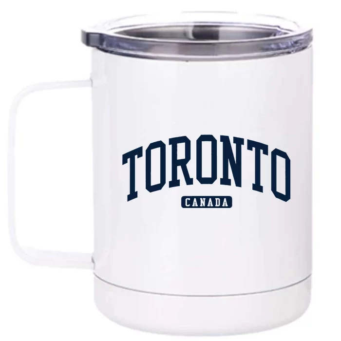 Toronto Canada College University Style Front & Back 12oz Stainless Steel Tumbler Cup