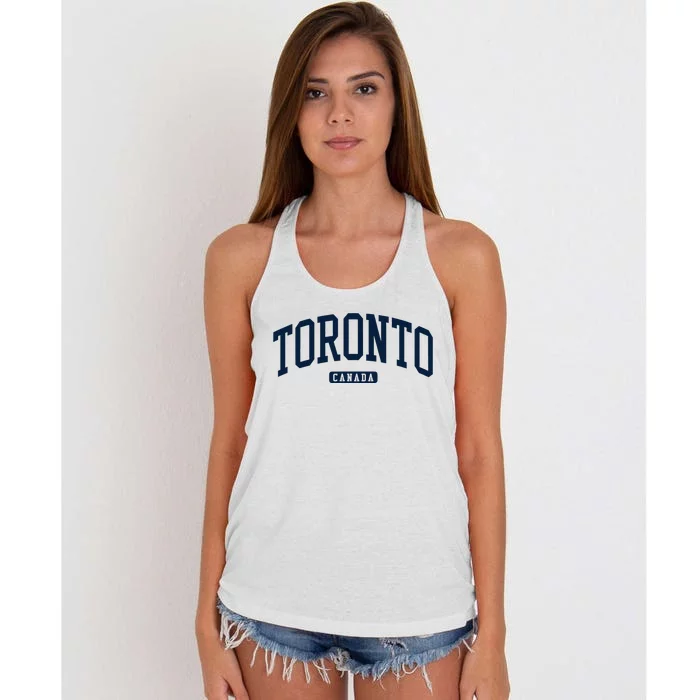 Toronto Canada College University Style Women's Knotted Racerback Tank