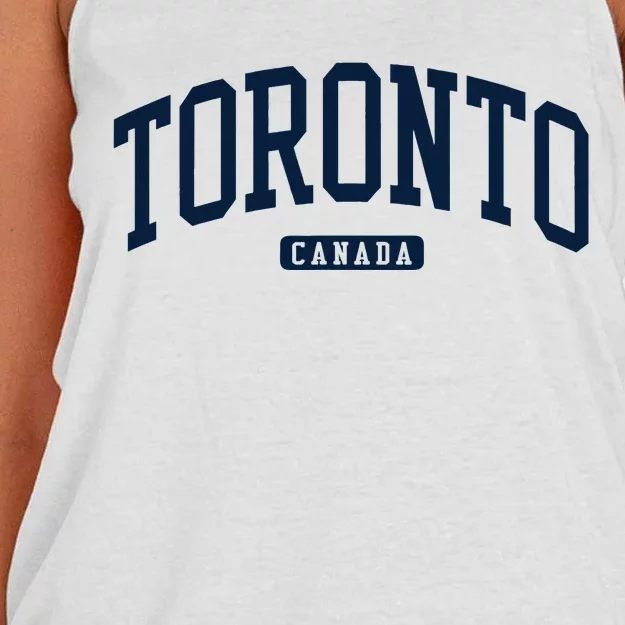 Toronto Canada College University Style Women's Knotted Racerback Tank