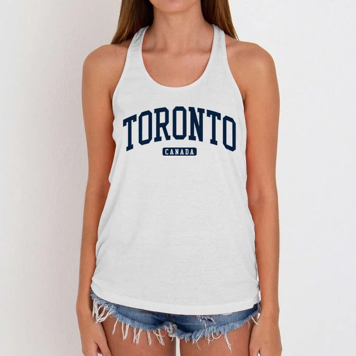 Toronto Canada College University Style Women's Knotted Racerback Tank