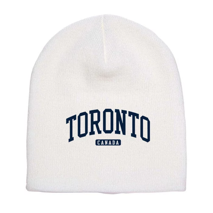 Toronto Canada College University Style Short Acrylic Beanie