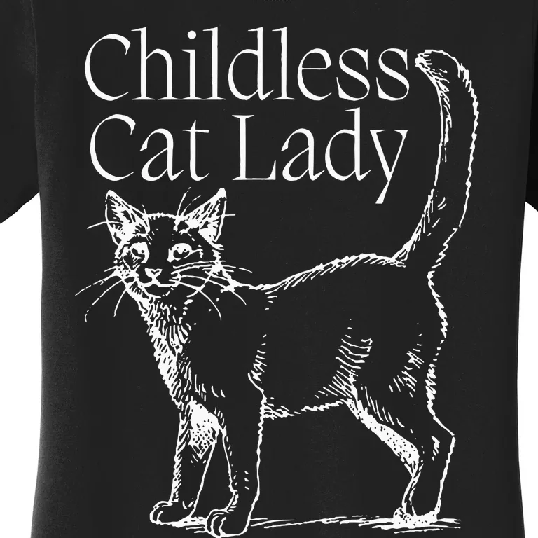 This Childless Cat Lady Ladies Is Voting Kamala Harris 2024 Women's T-Shirt