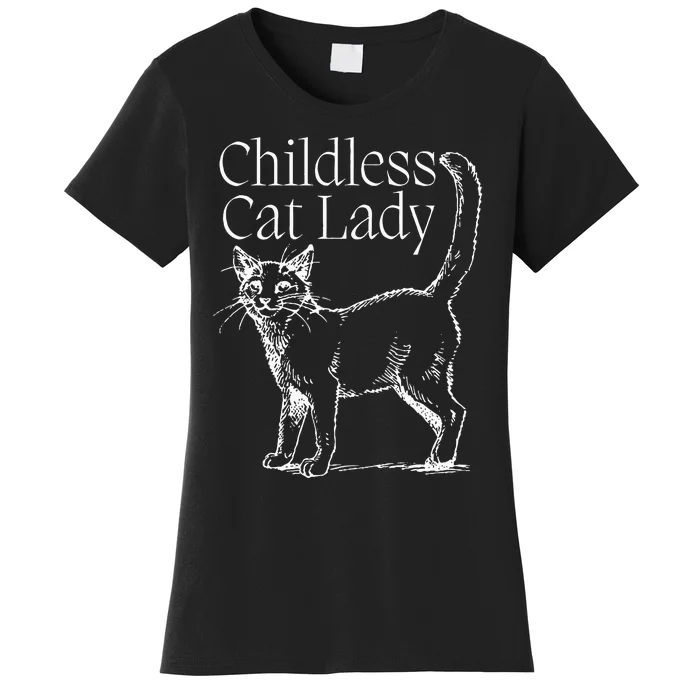 This Childless Cat Lady Ladies Is Voting Kamala Harris 2024 Women's T-Shirt