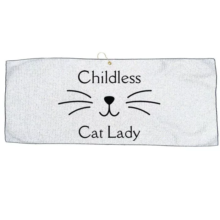 This Childless Cat Lady Ladies Is Voting Kamala Gift Large Microfiber Waffle Golf Towel