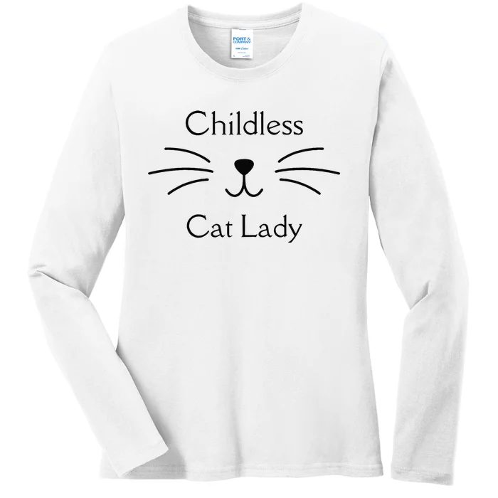 This Childless Cat Lady Ladies Is Voting Kamala Gift Ladies Long Sleeve Shirt