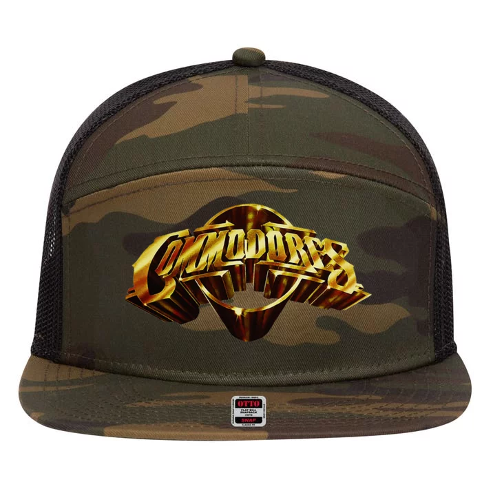 The Commodores Classic Logo 7 Panel Mesh Trucker Snapback Hat