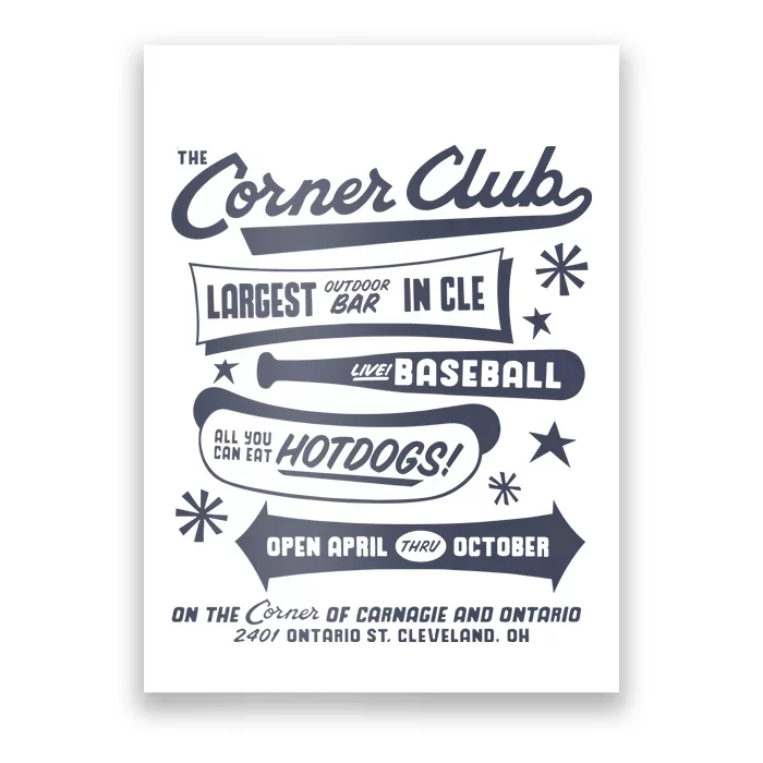 The Corner Club Largest Outdoor Bar In Cle Poster