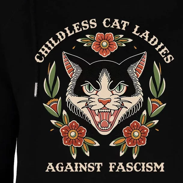 This Childless Cat Lady Ladies Is Voting Kamala Gift Womens Funnel Neck Pullover Hood