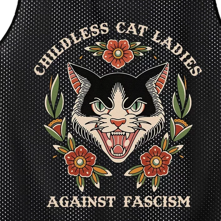 This Childless Cat Lady Ladies Is Voting Kamala Gift Mesh Reversible Basketball Jersey Tank