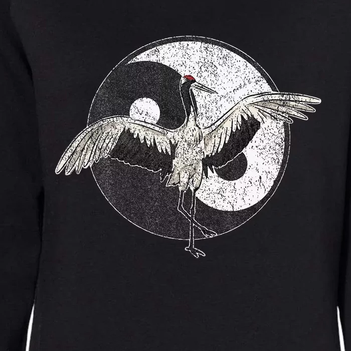 Tai Chi Crane Chinese Martial Arts Yin Yang Womens California Wash Sweatshirt