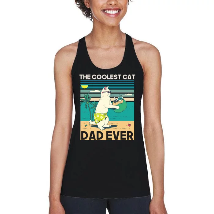 The Coolest Cat Dad Ever Women's Racerback Tank