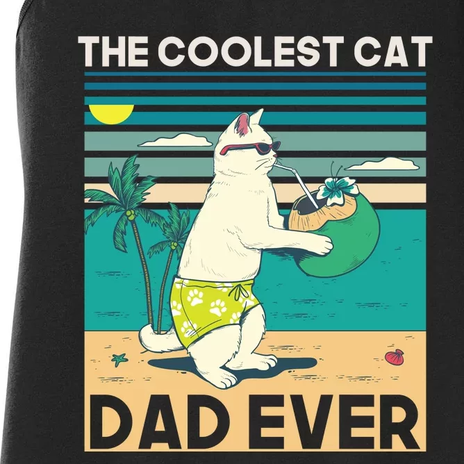 The Coolest Cat Dad Ever Women's Racerback Tank