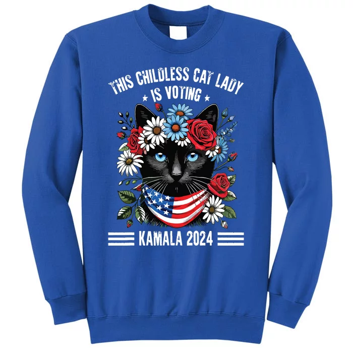 This Childless Cat Lady Ladies Is Voting Kamala 2024 Sweatshirt