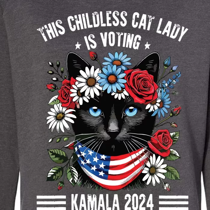 This Childless Cat Lady Ladies Is Voting Kamala 2024 Womens California Wash Sweatshirt