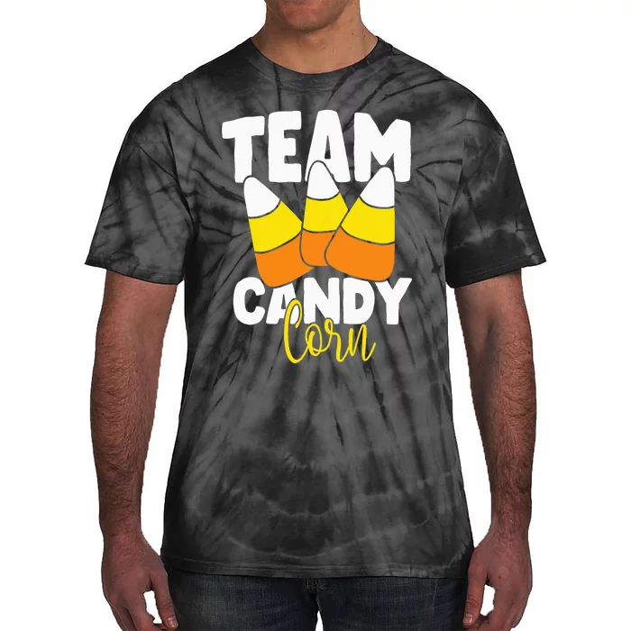 Team Candy Corn Halloween Costume Funny Tie-Dye T-Shirt