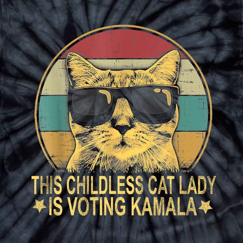 This Childless Cat Lady Is Voting Kamala Tie-Dye T-Shirt