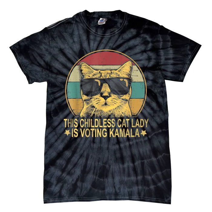 This Childless Cat Lady Is Voting Kamala Tie-Dye T-Shirt