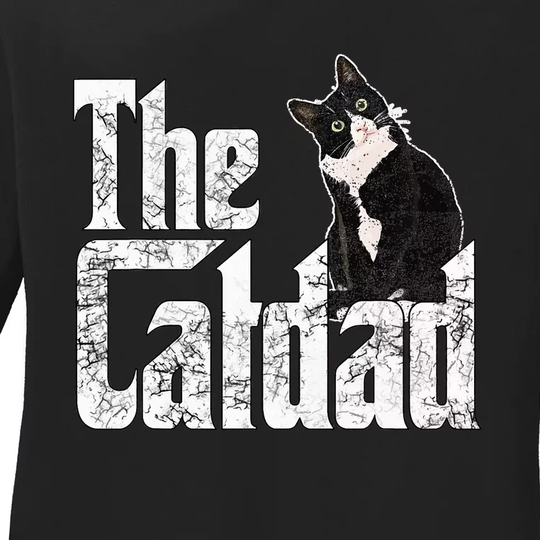 The Catfather Crazy Cat Father Kitty Daddy Ladies Long Sleeve Shirt