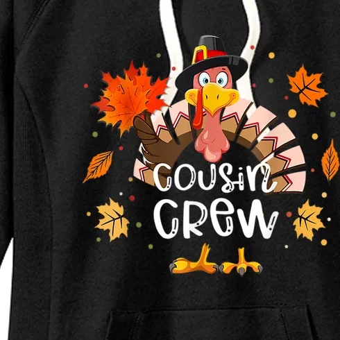 Thanksgiving Cousin Crew Turkey Autumn Fall Gift Women's Fleece Hoodie