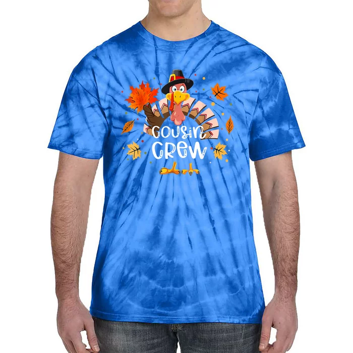 Thanksgiving Cousin Crew Turkey Autumn Fall Gift Tie-Dye T-Shirt