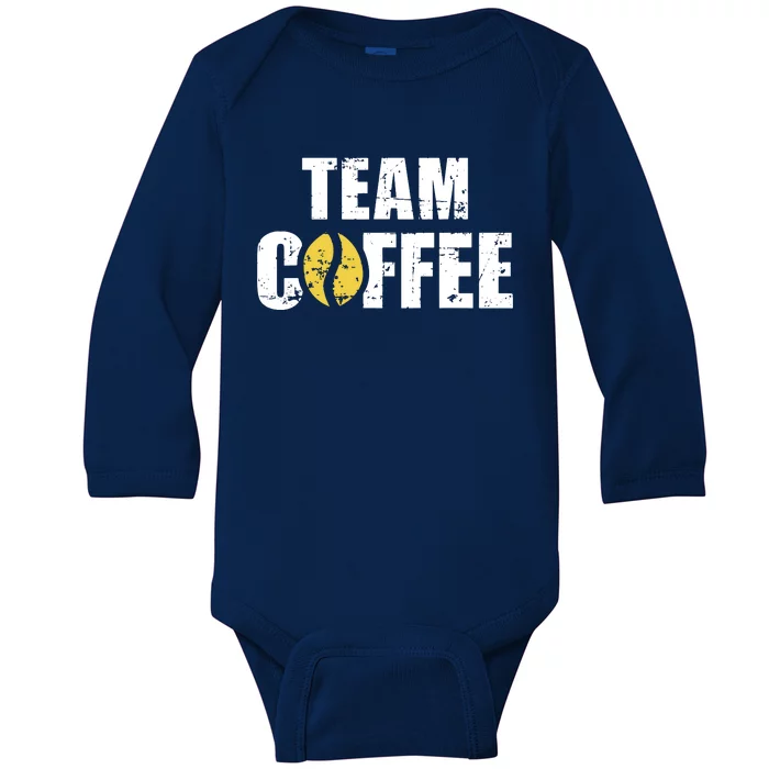 Team Coffee Coffee Lovers Baby Long Sleeve Bodysuit