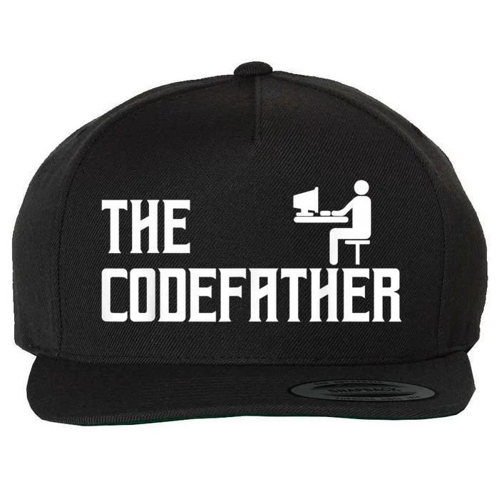 The Codefather Coding Coder Developer Computer Nerd Wool Snapback Cap