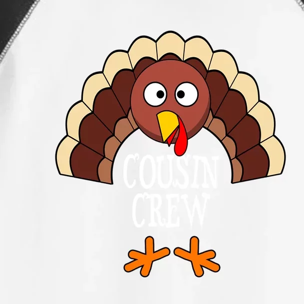 Thanksgiving Cousin Crew Turkey Group Matching Family Cute Gift Toddler Fine Jersey T-Shirt