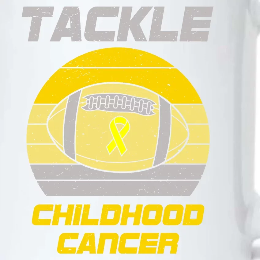 Tackle Childhood Cancer Football Black Color Changing Mug