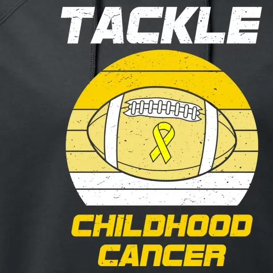 Tackle Childhood Cancer Football Performance Fleece Hoodie