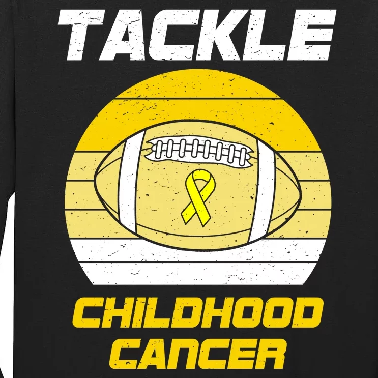 Tackle Childhood Cancer Football Tall Long Sleeve T-Shirt