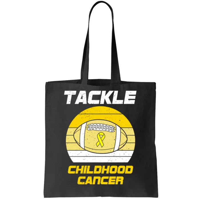 Tackle Childhood Cancer Football Tote Bag