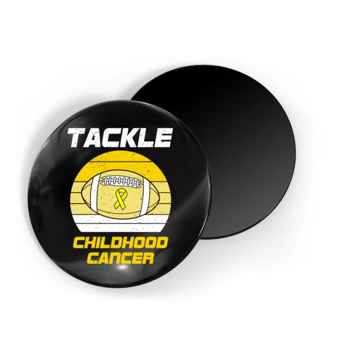 Tackle Childhood Cancer Football Magnet