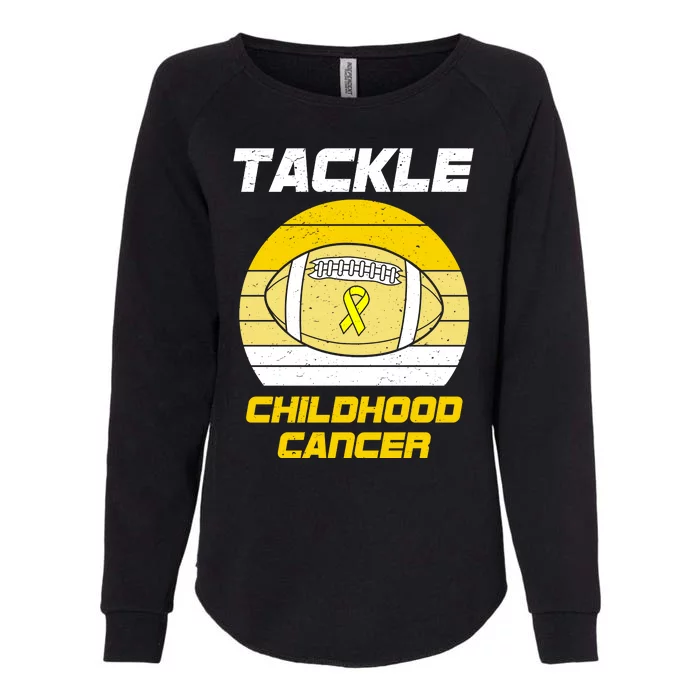 Tackle Childhood Cancer Football Womens California Wash Sweatshirt