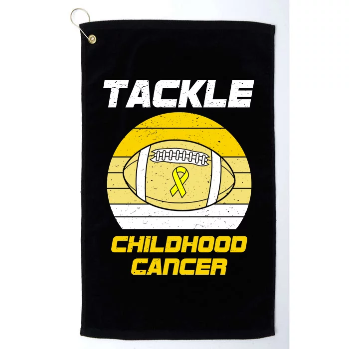 Tackle Childhood Cancer Football Platinum Collection Golf Towel