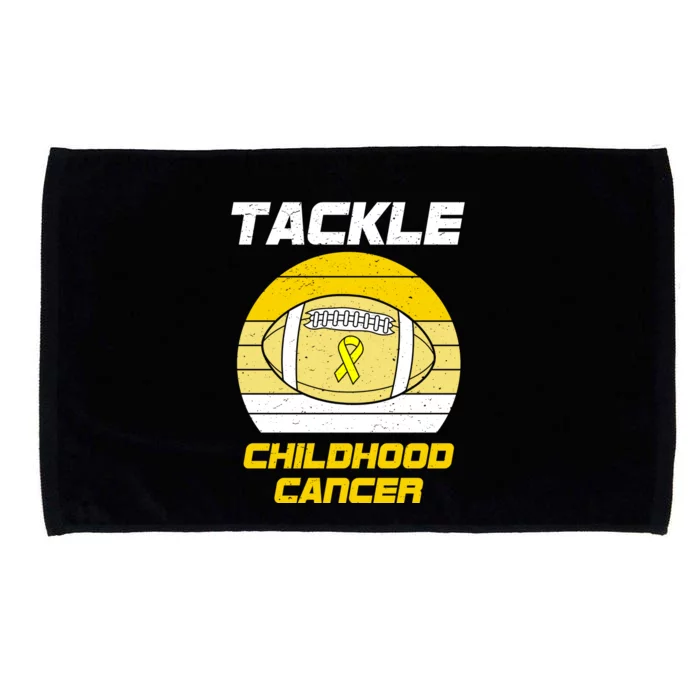 Tackle Childhood Cancer Football Microfiber Hand Towel