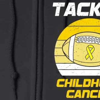 Tackle Childhood Cancer Football Full Zip Hoodie