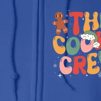 The Cookie Crew Baking Retro Groovy Christmas Gingerbread Gift Full Zip Hoodie