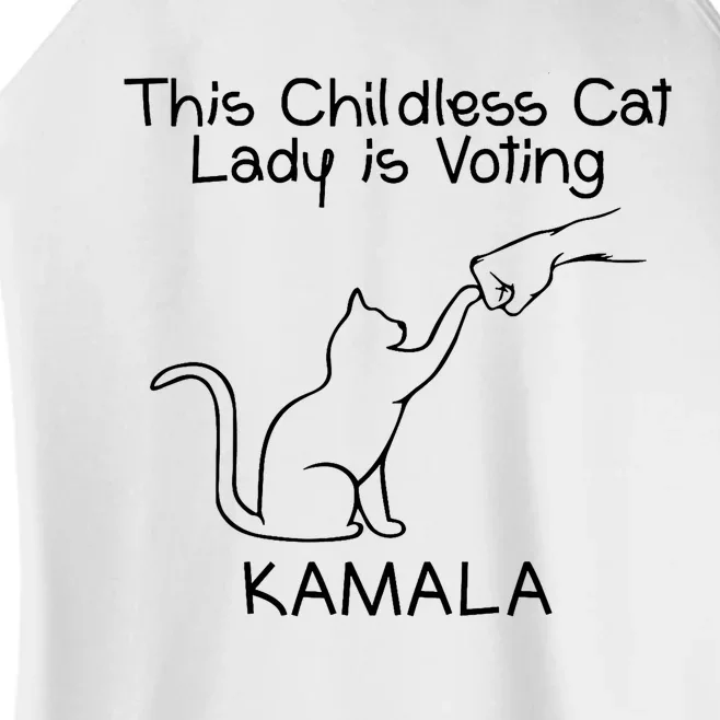 This Childless Cat Lady Is Voting Kamala Women’s Perfect Tri Rocker Tank