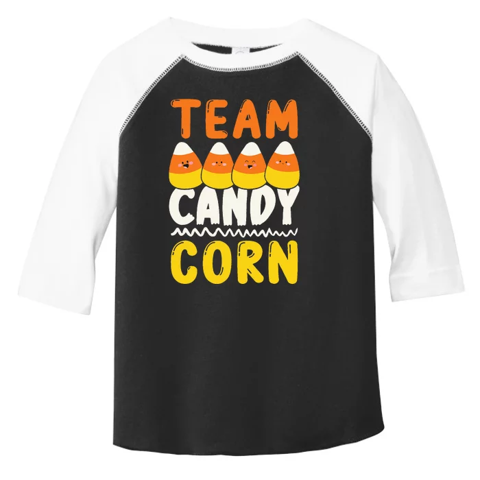 Team Candy Corn Funny Halloween Scary Lazy Costume Toddler Fine Jersey T-Shirt