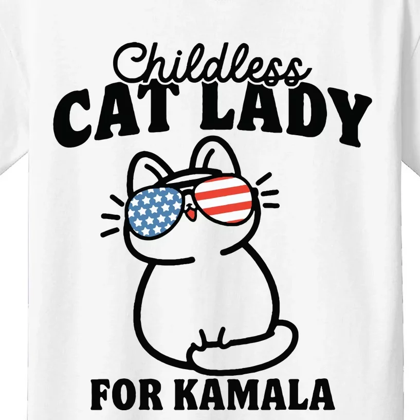 This Childless Cat Lady Is Voting Kamala Kids T-Shirt