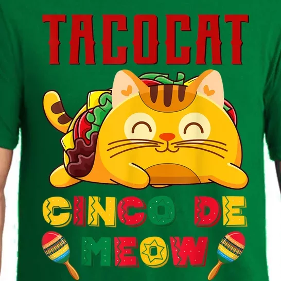 Taco Cat Cinco De Meow Mexican Fiesta Cat Lovers Cinco De Mayo Pajama Set