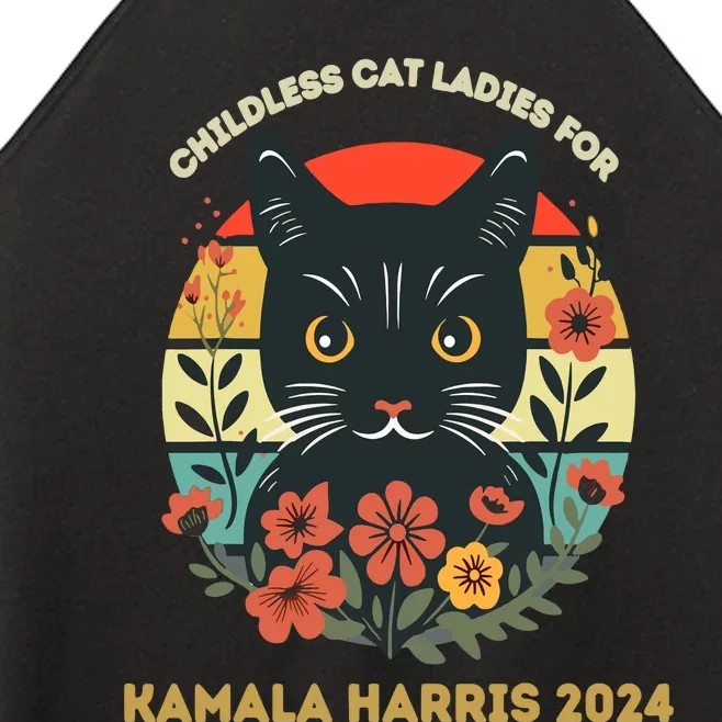 This Childless Cat Lady Is Voting Kamalaharris 2024 Women’s Perfect Tri Rocker Tank