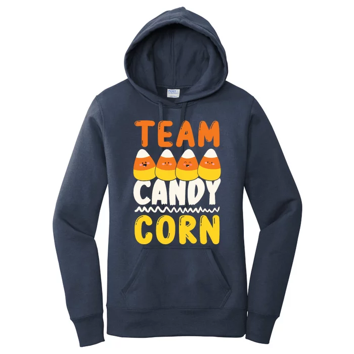 Team Candy Corn Funny Halloween Scary Lazy Costume Women's Pullover Hoodie