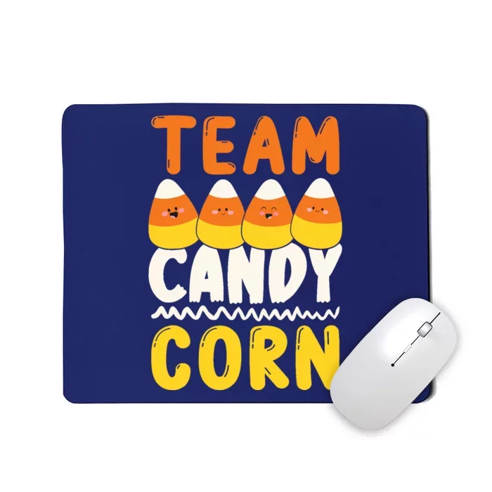 Team Candy Corn Funny Halloween Scary Lazy Costume Mousepad