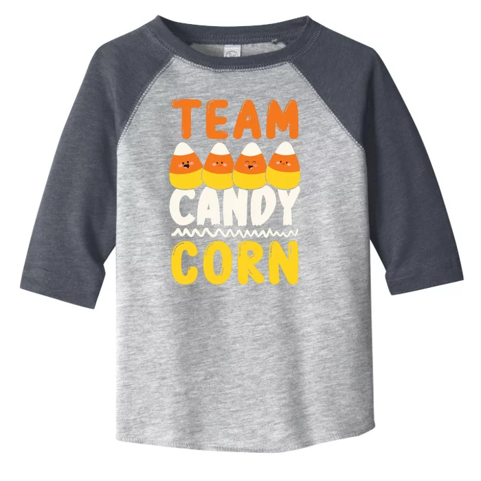 Team Candy Corn Funny Halloween Scary Lazy Costume Toddler Fine Jersey T-Shirt