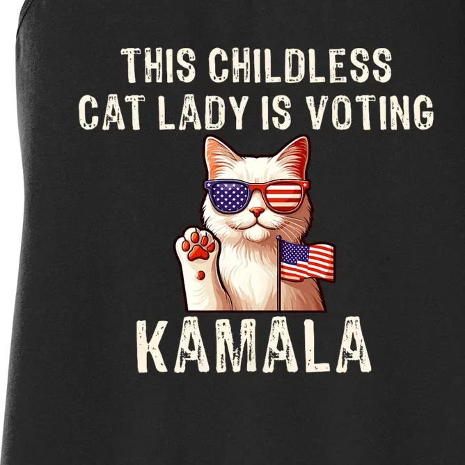 This Childless Cat Lady Is Voting Kamala 2024 Women's Racerback Tank