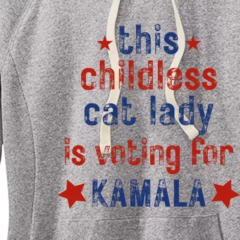 This Childless Cat Lady Is Voting For Kamala Harris Women's Fleece Hoodie