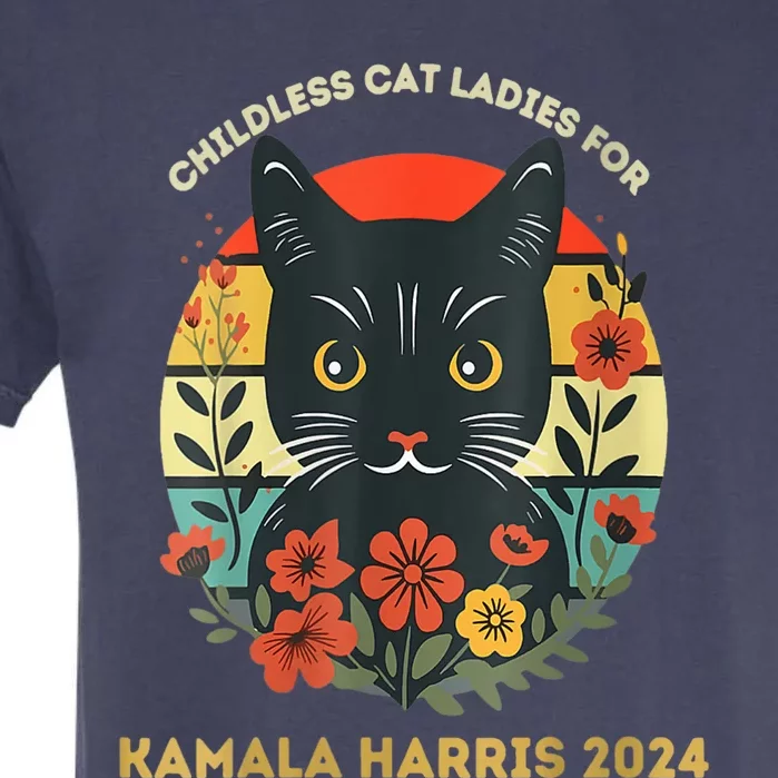 This Childless Cat Lady Is Voting Kamalaharris 2024 Voting Kamala Election 2024 Garment-Dyed Heavyweight T-Shirt