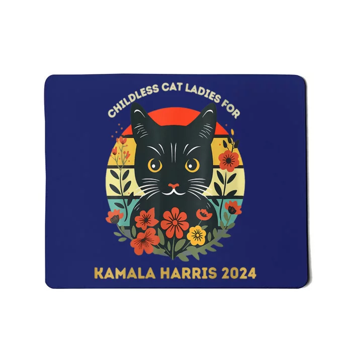 This Childless Cat Lady Is Voting Kamalaharris 2024 Voting Kamala Election 2024 Mousepad